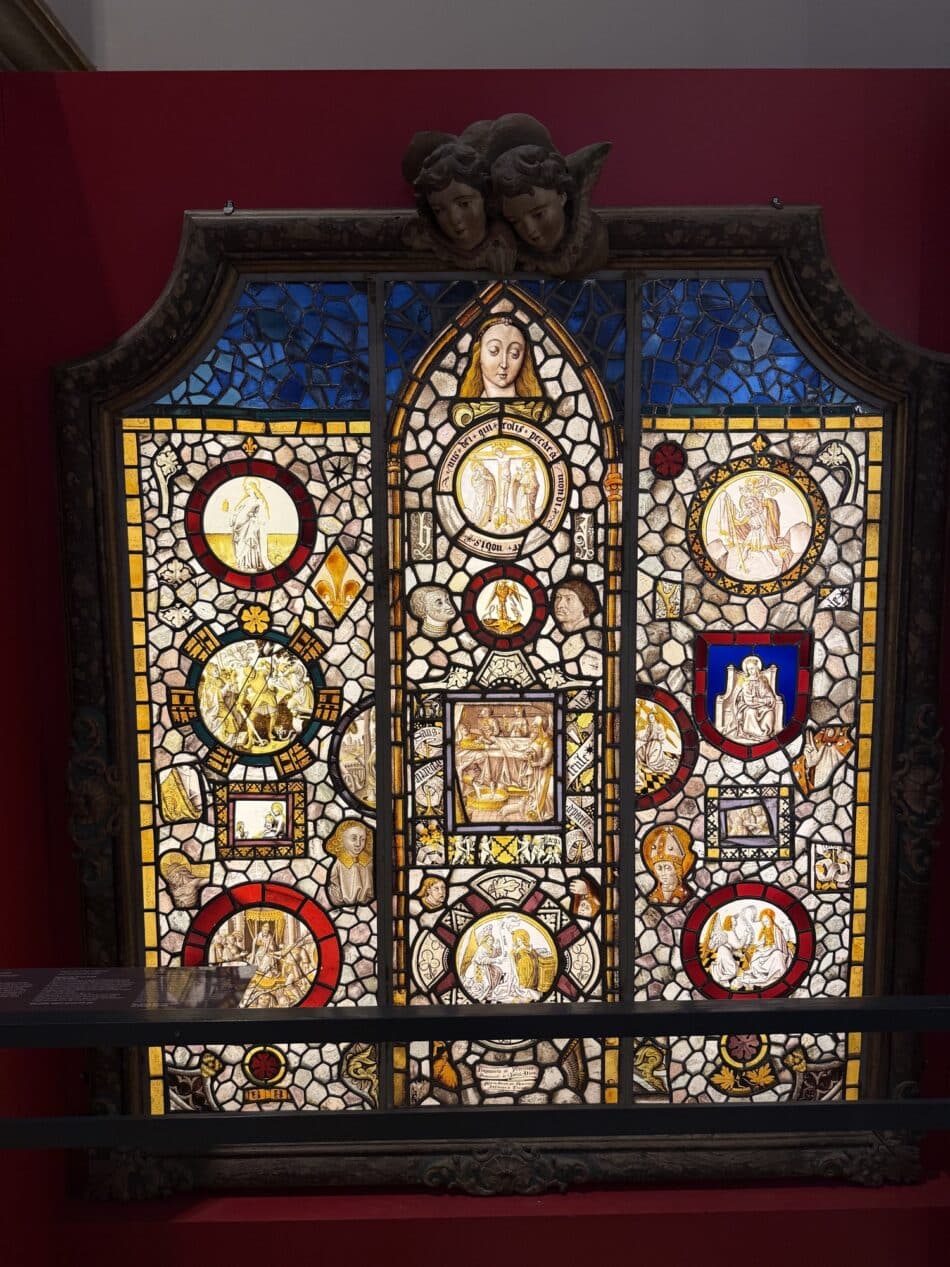 Stained glass in the museum rooms.
